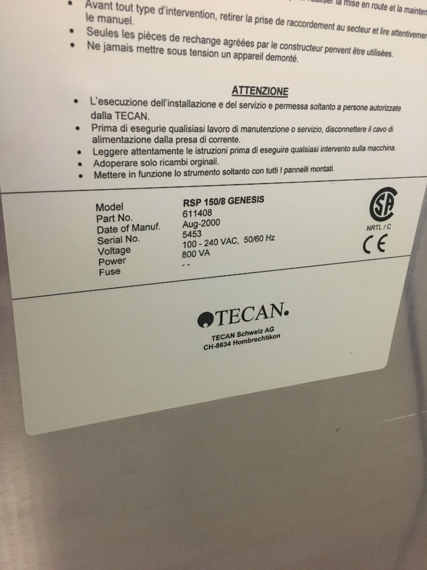 Tecan Te-Stack Automated Microplate Stacker - Image 2 of 4