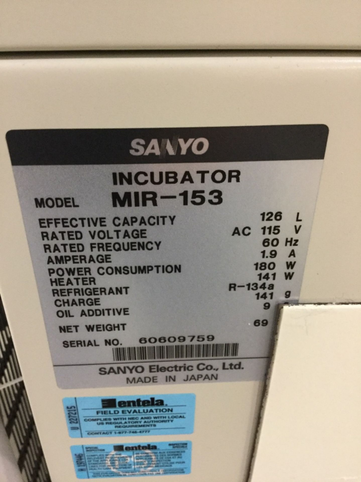 Sanyo MIR-153 Incubator - Image 2 of 3