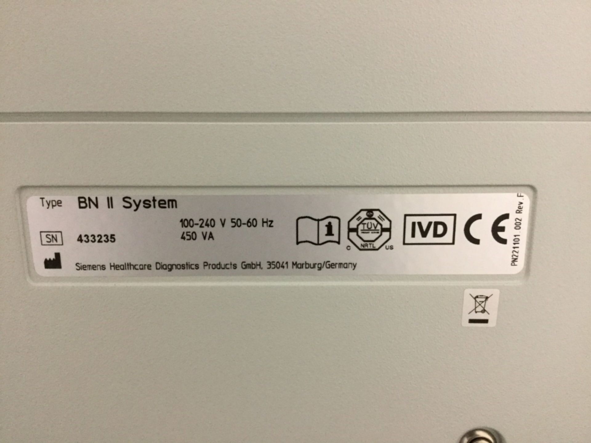 Siemens BNII Nephlometric Analyzer - Image 2 of 5