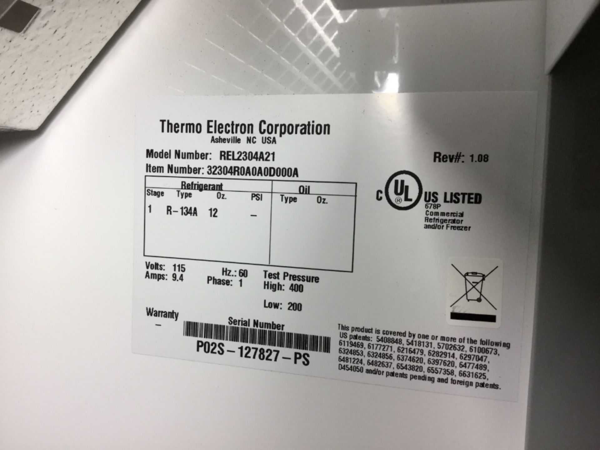 Thermo Electron Laboratory Refrigerator - Image 2 of 3