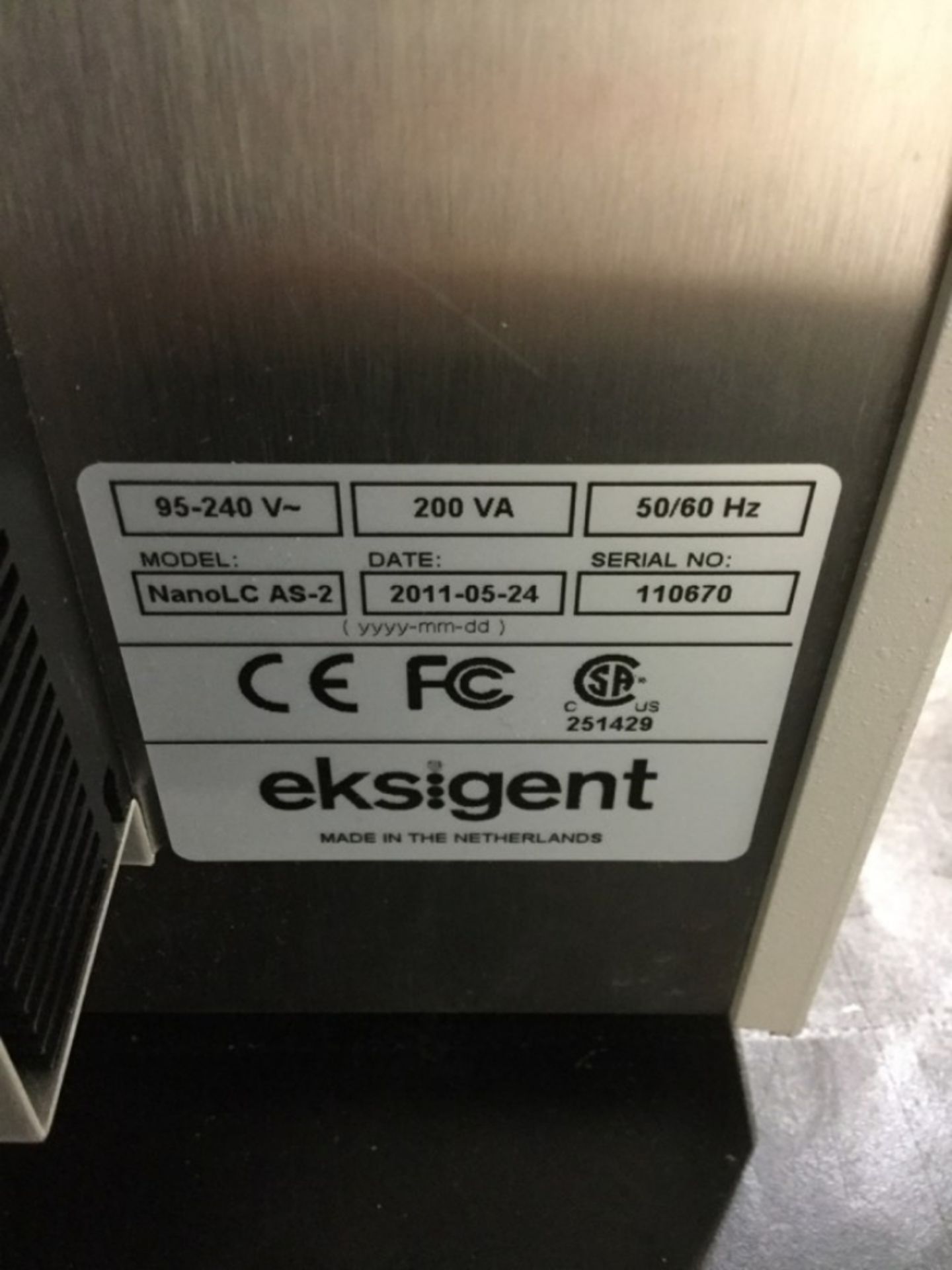 Eksigent NanoLC AS-2 Autosampler - Image 2 of 3