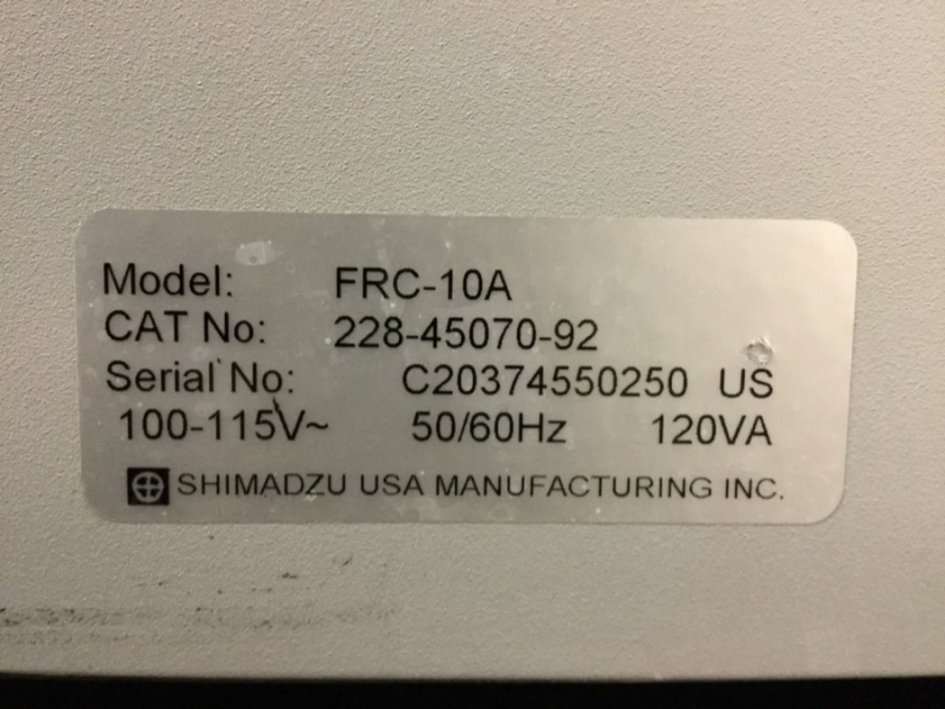 Shimadzu FRC-10A Fraction Collector - Image 2 of 3