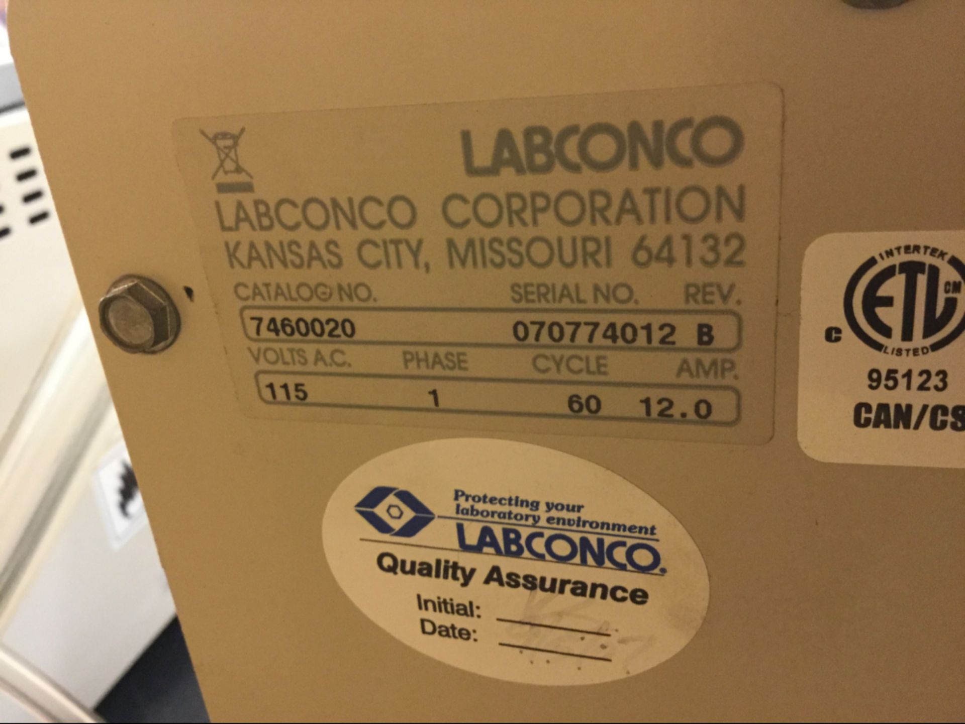 Labconco refrigerated CentriVap Concentrator with Cold Trap - Image 4 of 6