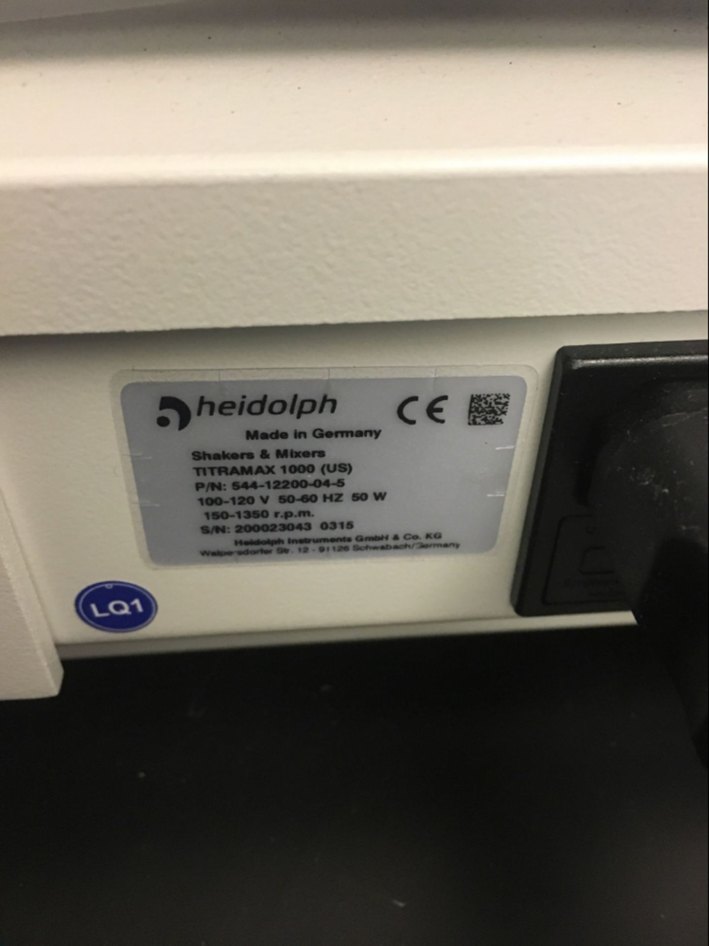 Heidolph Titramax 1000 Titer Plate Shaker - Image 2 of 2