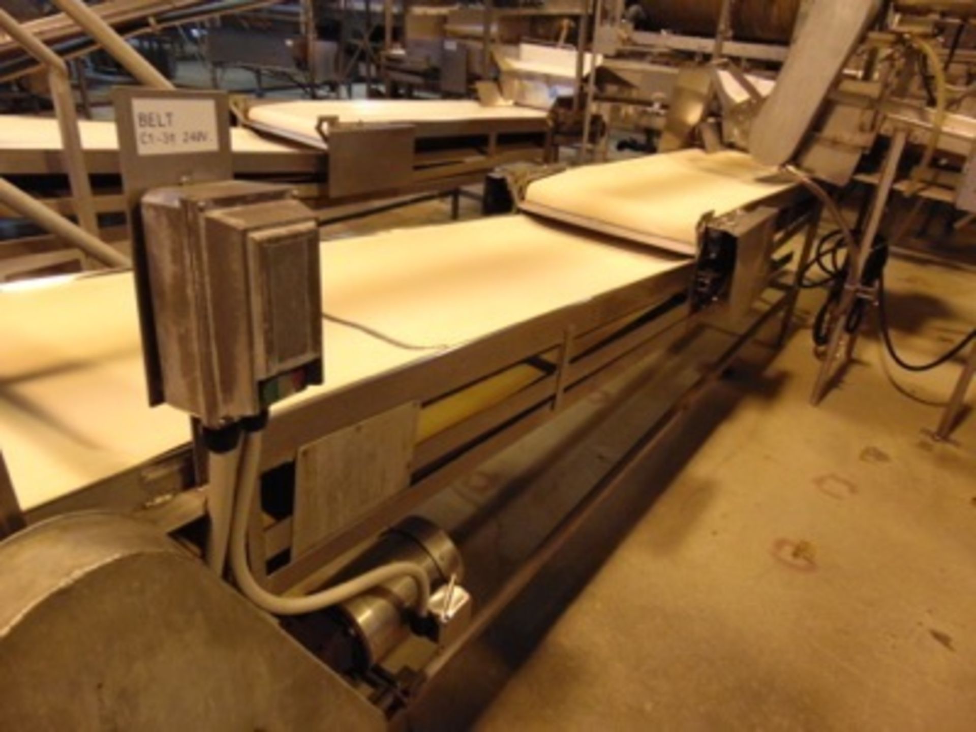 S.S. Product Belt Conveyor, 24"W x 16'L