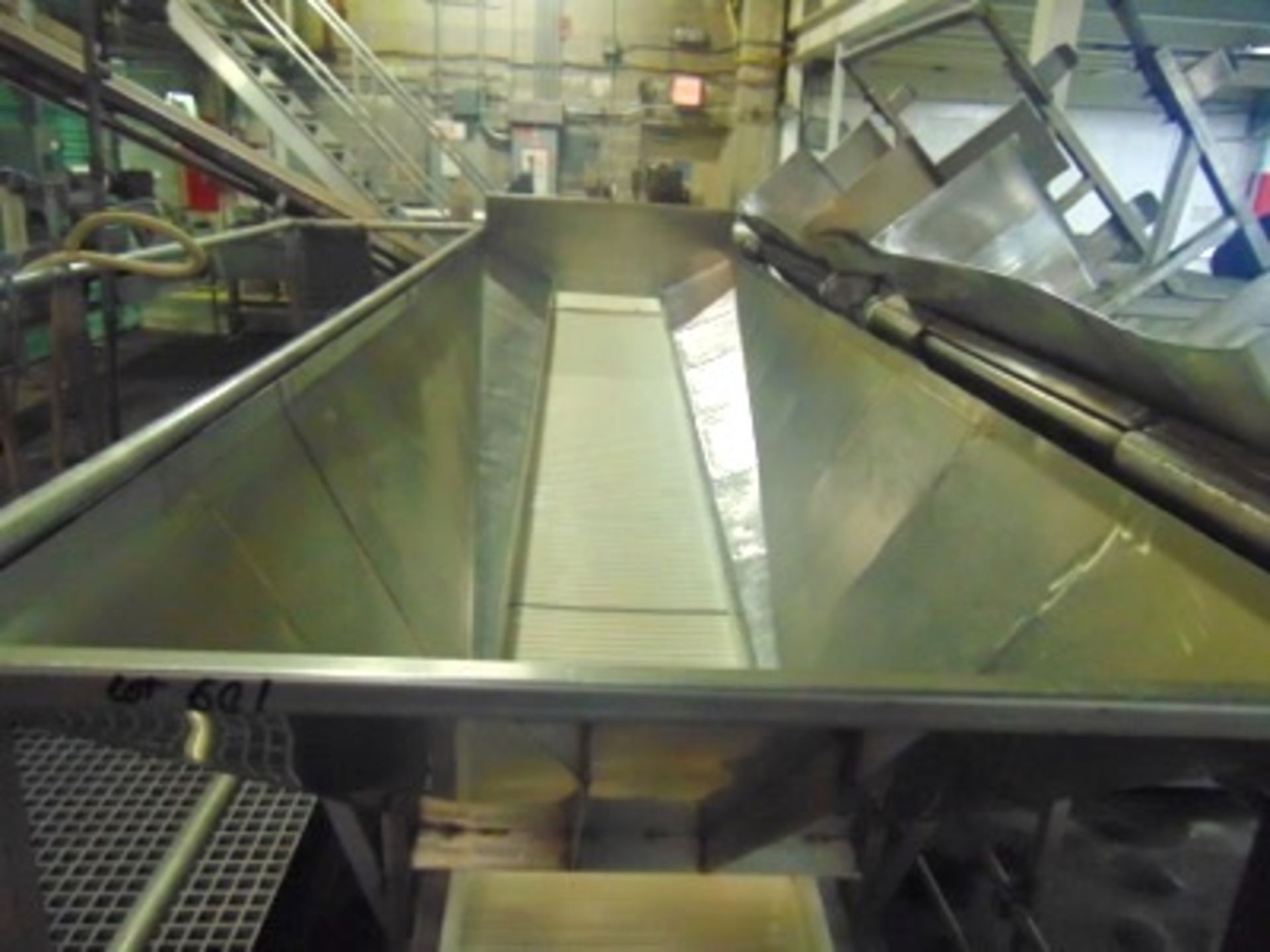 S.S. Product Belt Conveyor w/ Receiving Hopper - Image 2 of 4