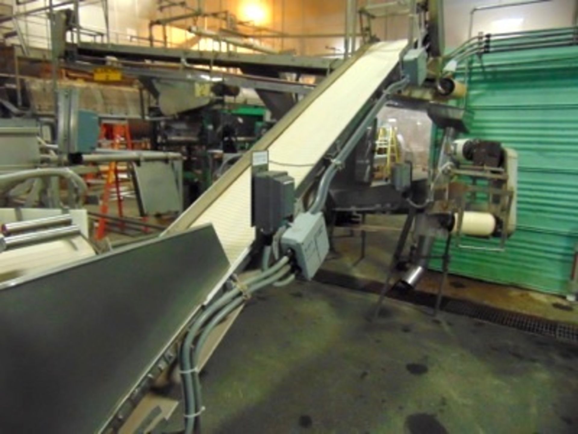 S.S. Product Belt Incline Conveyor, 18"W x 10'L