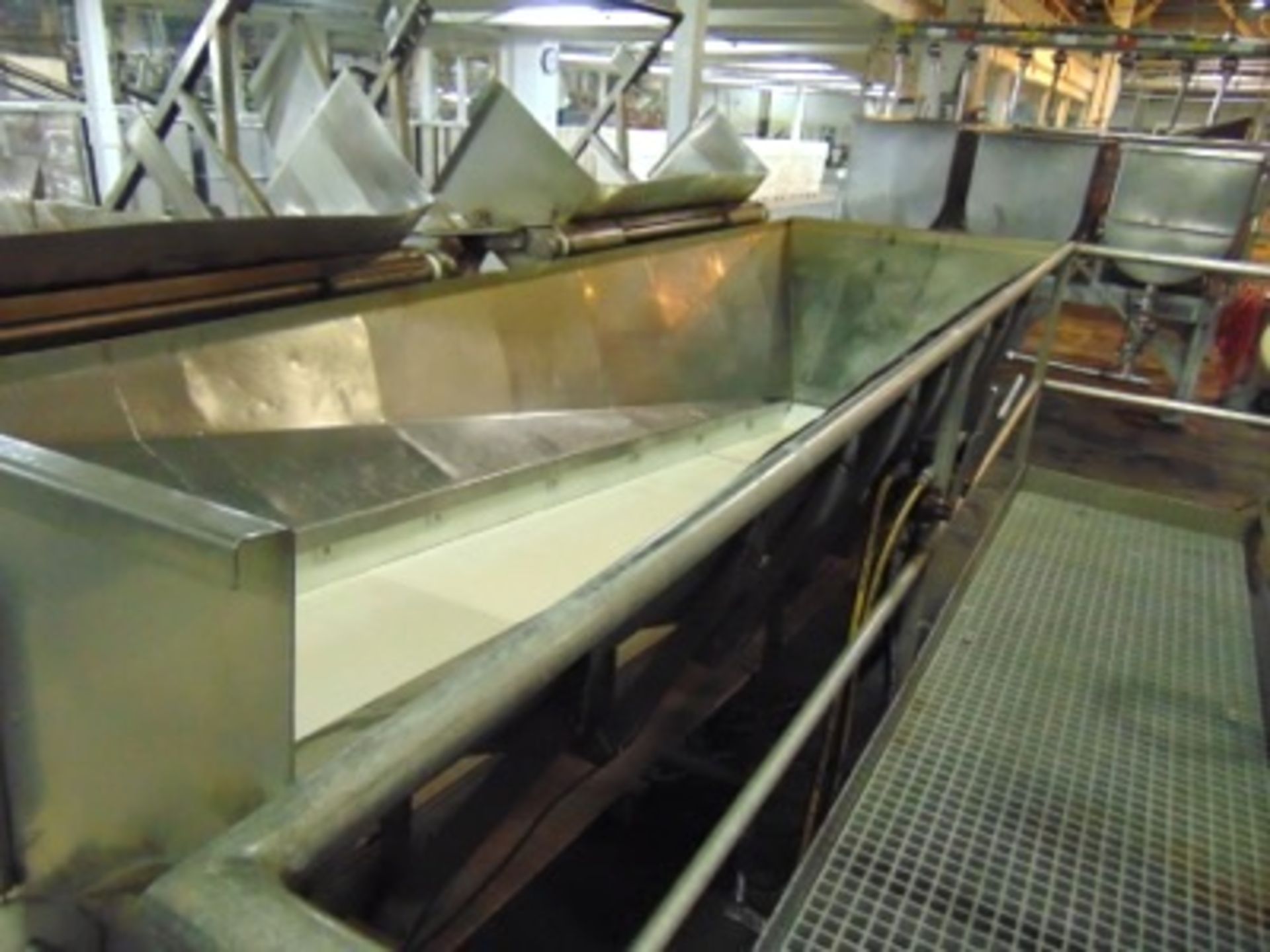 S.S. Product Belt Conveyor w/ Receiving Hopper - Image 4 of 4