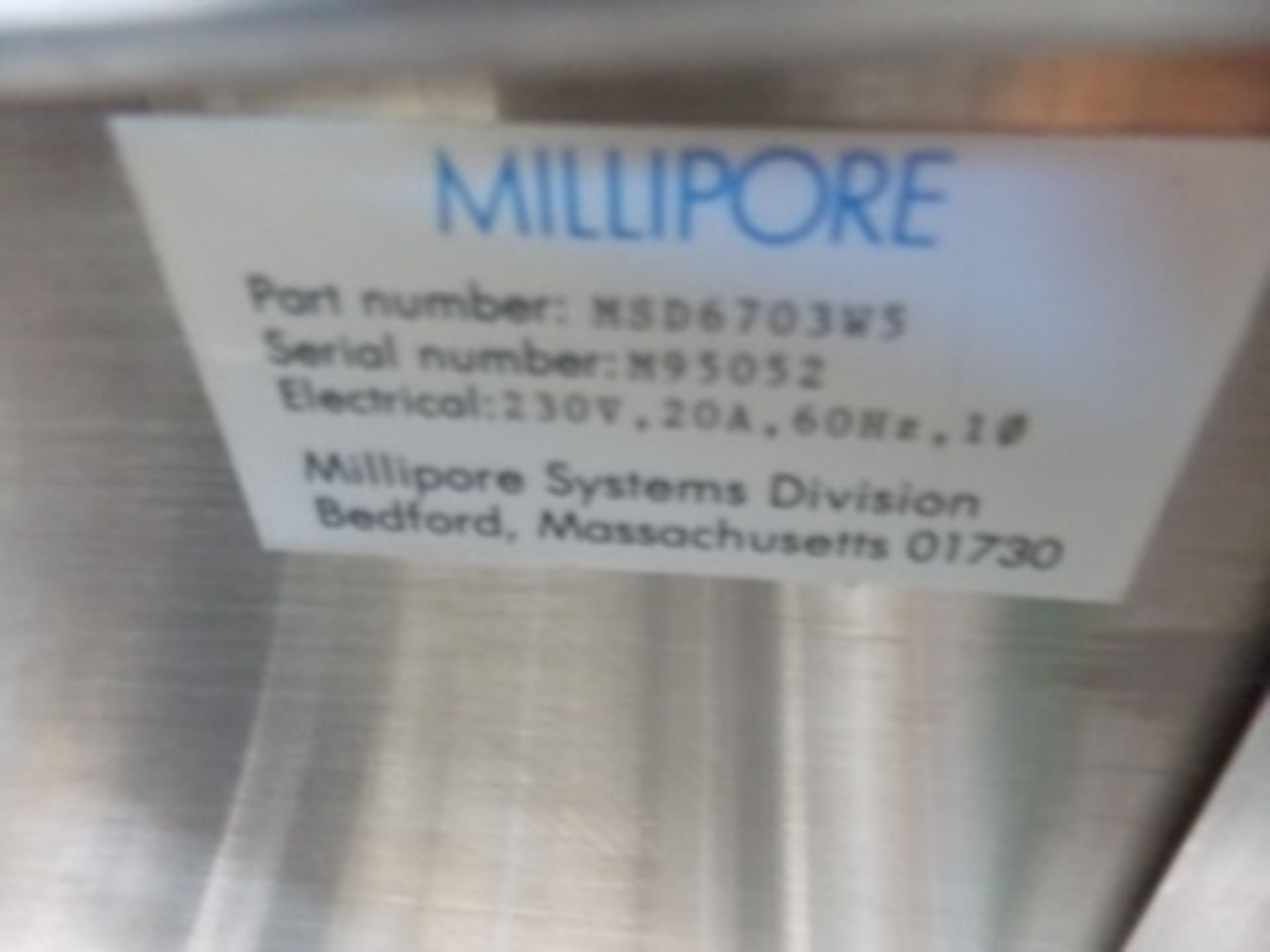 Millipore Prostak-1ETU11 MF/UF Filter Press (S/N MA505Z) w/ System 9514-0000 w/ Cole Parmer Permeter - Image 7 of 7