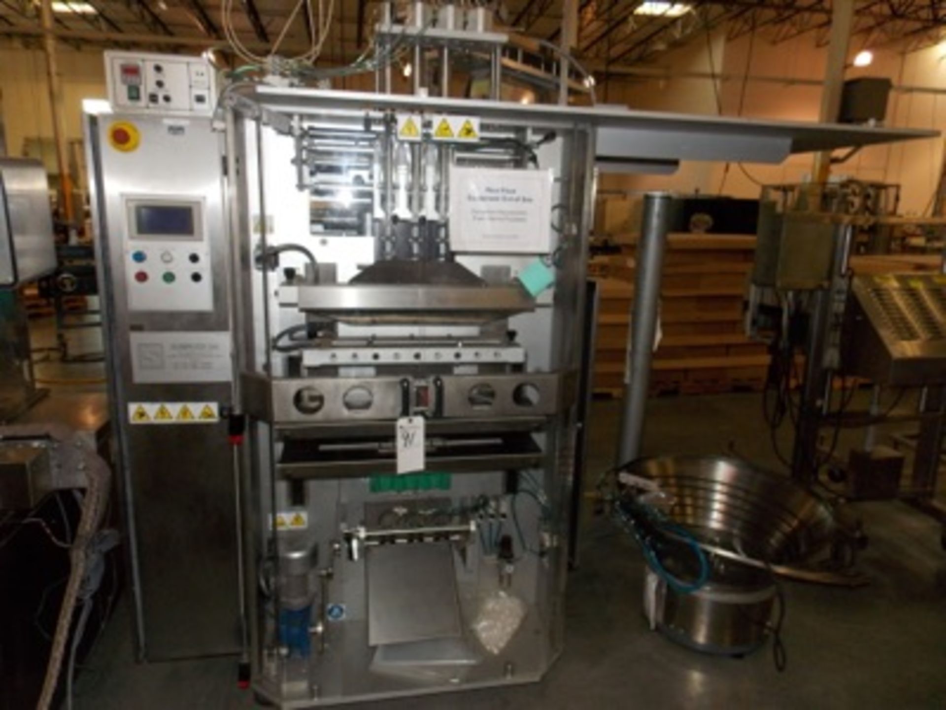 (2000) Schmucker mod. Tube S3L Vertical Form/ Fill/Seal Machine w/ Vibratory Feeder; S/N SCHD3400