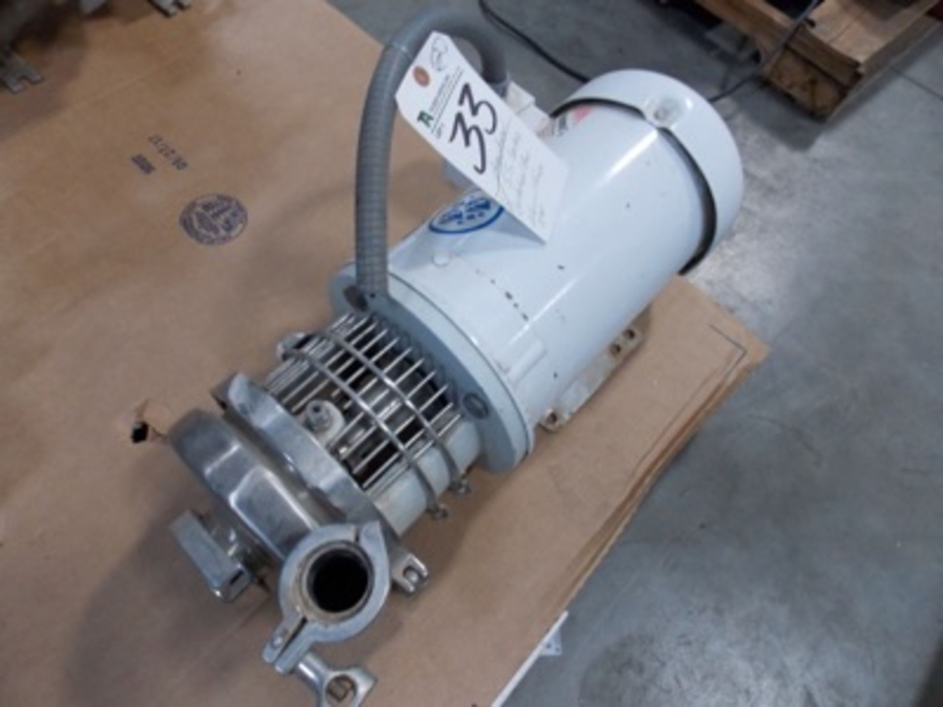 Cherry Barrel S.S. Sanitary Centrifugal Pump 2.5" In & 1.5" Out, 5hp