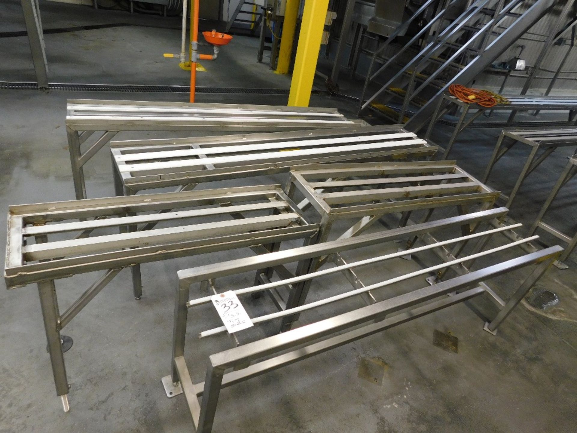 (Lot) S.S. Tray Stands and Conveyor Sections