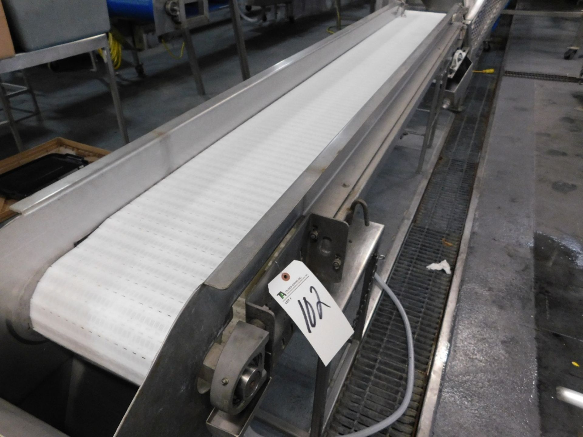 S.S. Conveyor, 12"W x 9.5'L w/ Drive