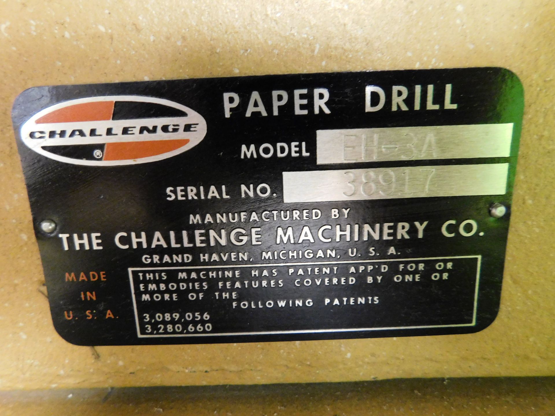 Challenge Mod. EH3A, 3-Spindle Hyd. Paper Drills - Image 2 of 2