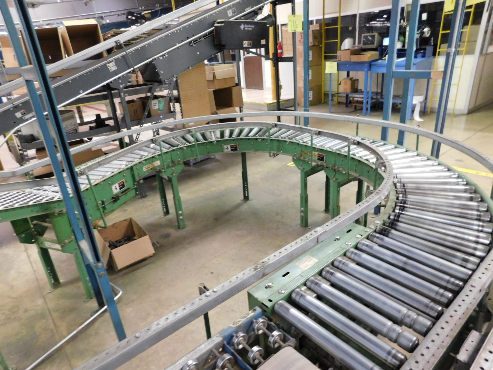 (Lot) Buschman Power Roller Conveyor & Belt - Image 2 of 2
