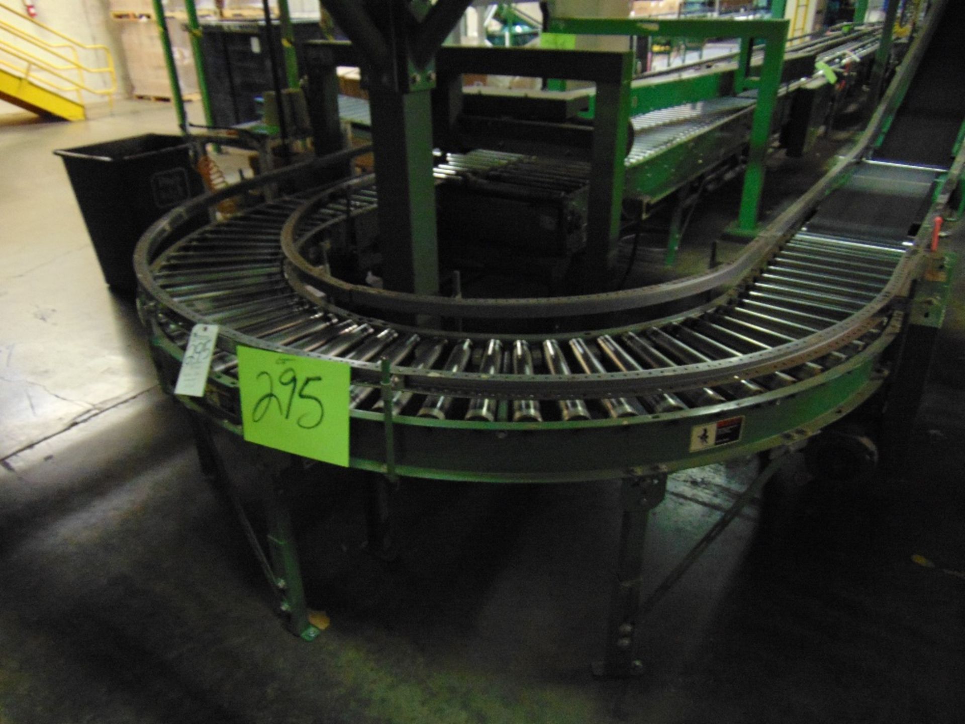 Buschman 90° Curve Roller Type Conveyor, Approx.