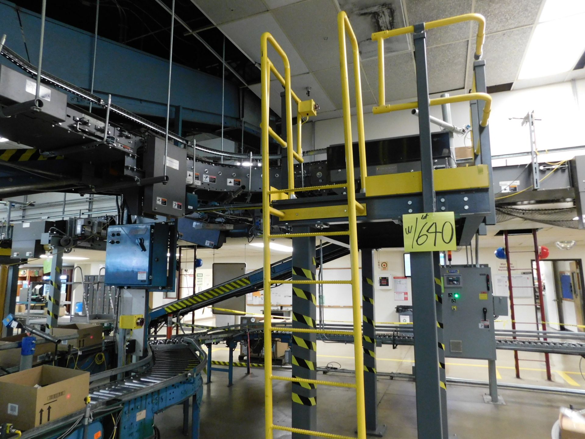 (Lot) TGW Power Roller Conveyor w/ (2) Curves, - Image 6 of 6