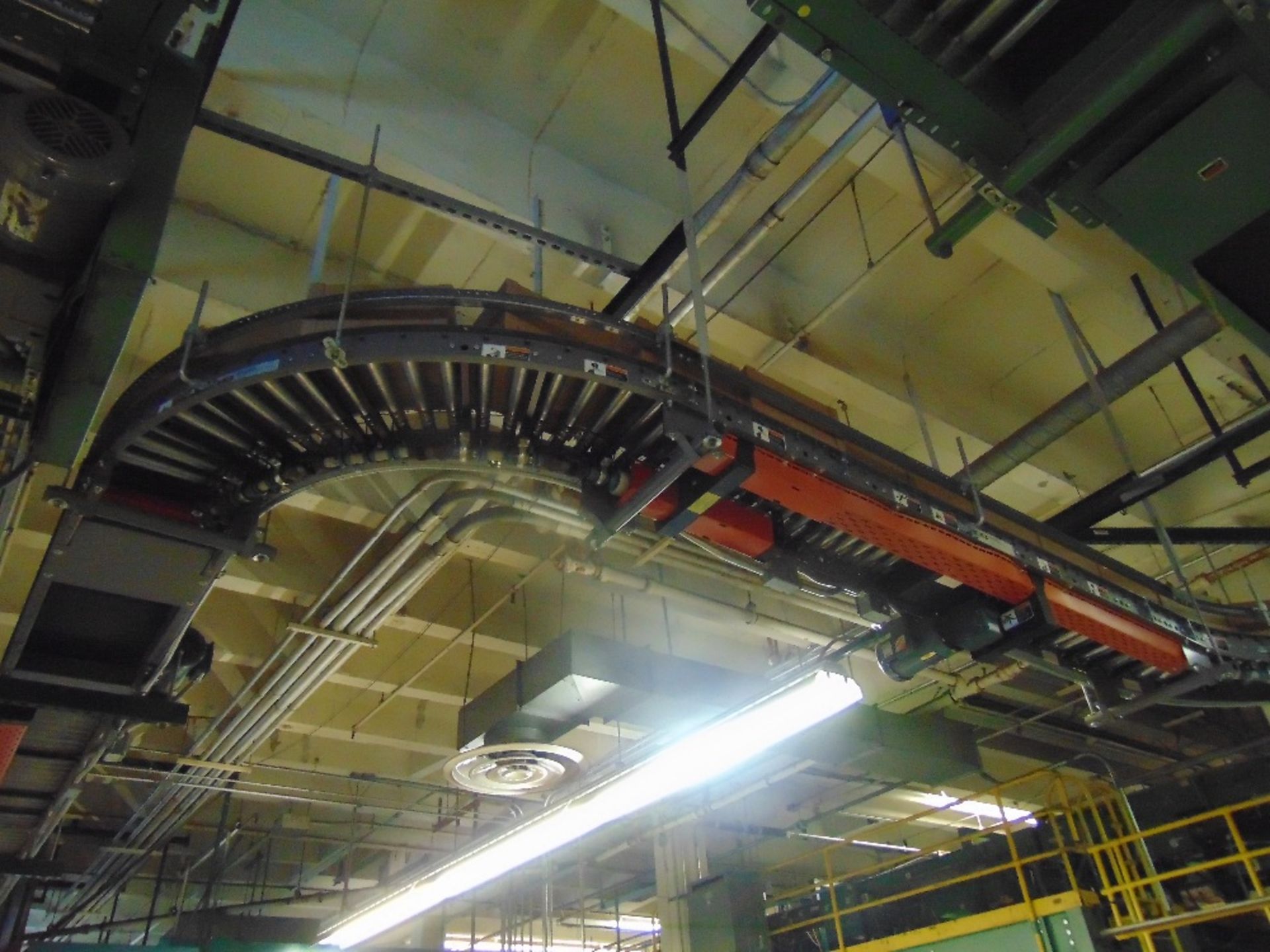T&W Power Belt & Roller Type Conveyor w/ Curve - Image 3 of 4