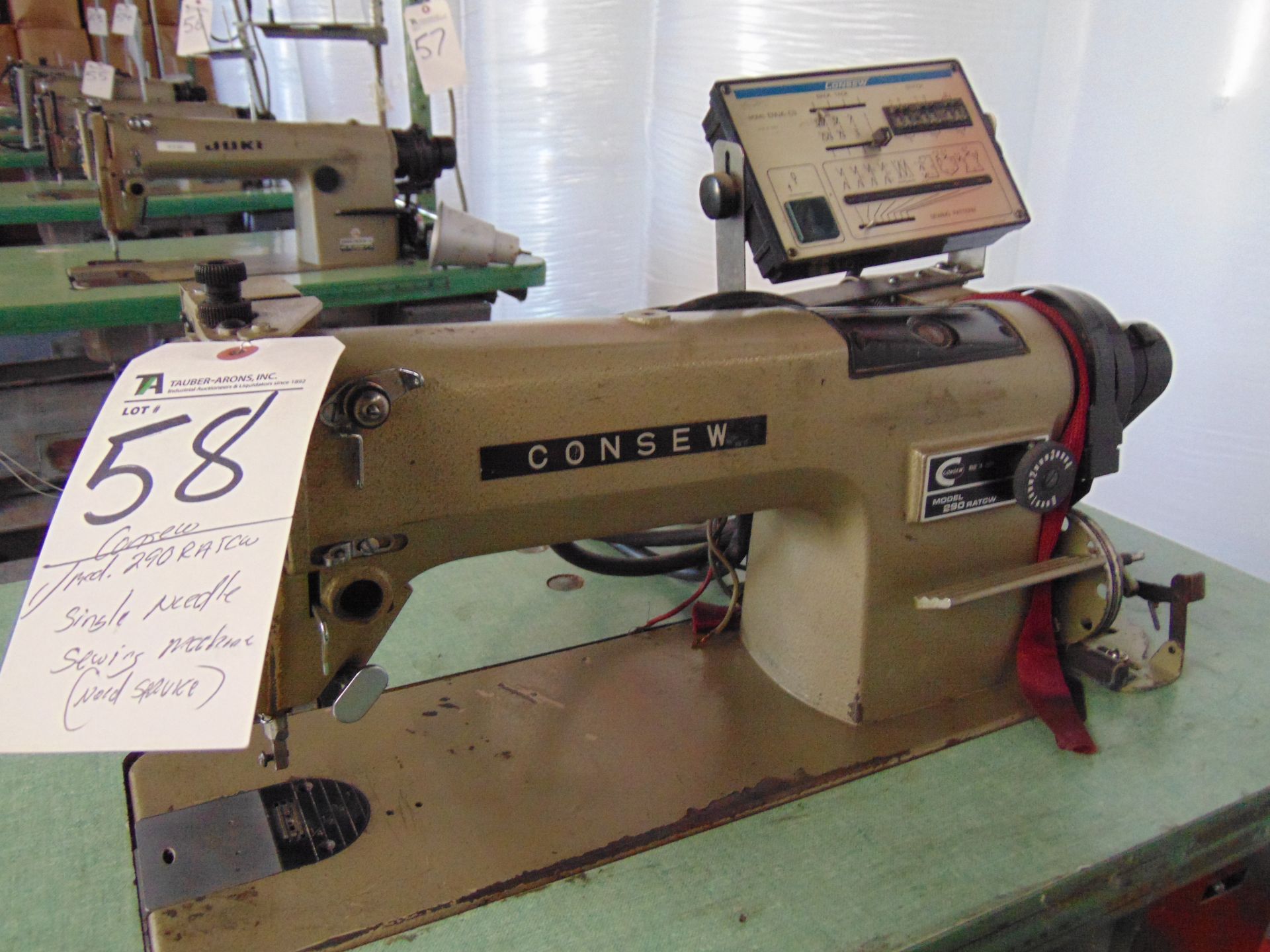 Consew mod. 290RAICW, Single Needle Sewing Mach. - Image 2 of 4