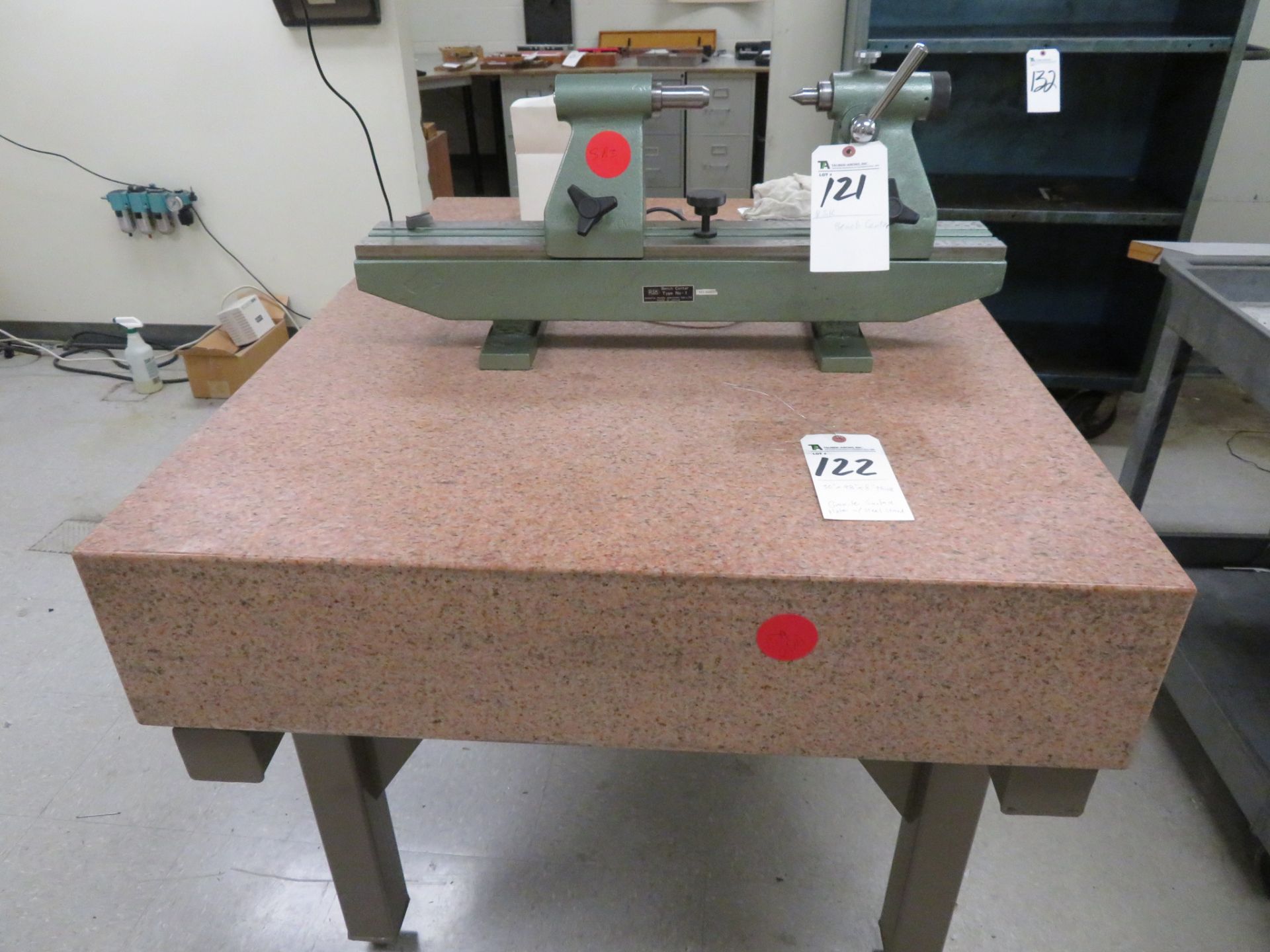 36" x 48" x 8" Thick Granite Surface Plate w/ Steel Stand