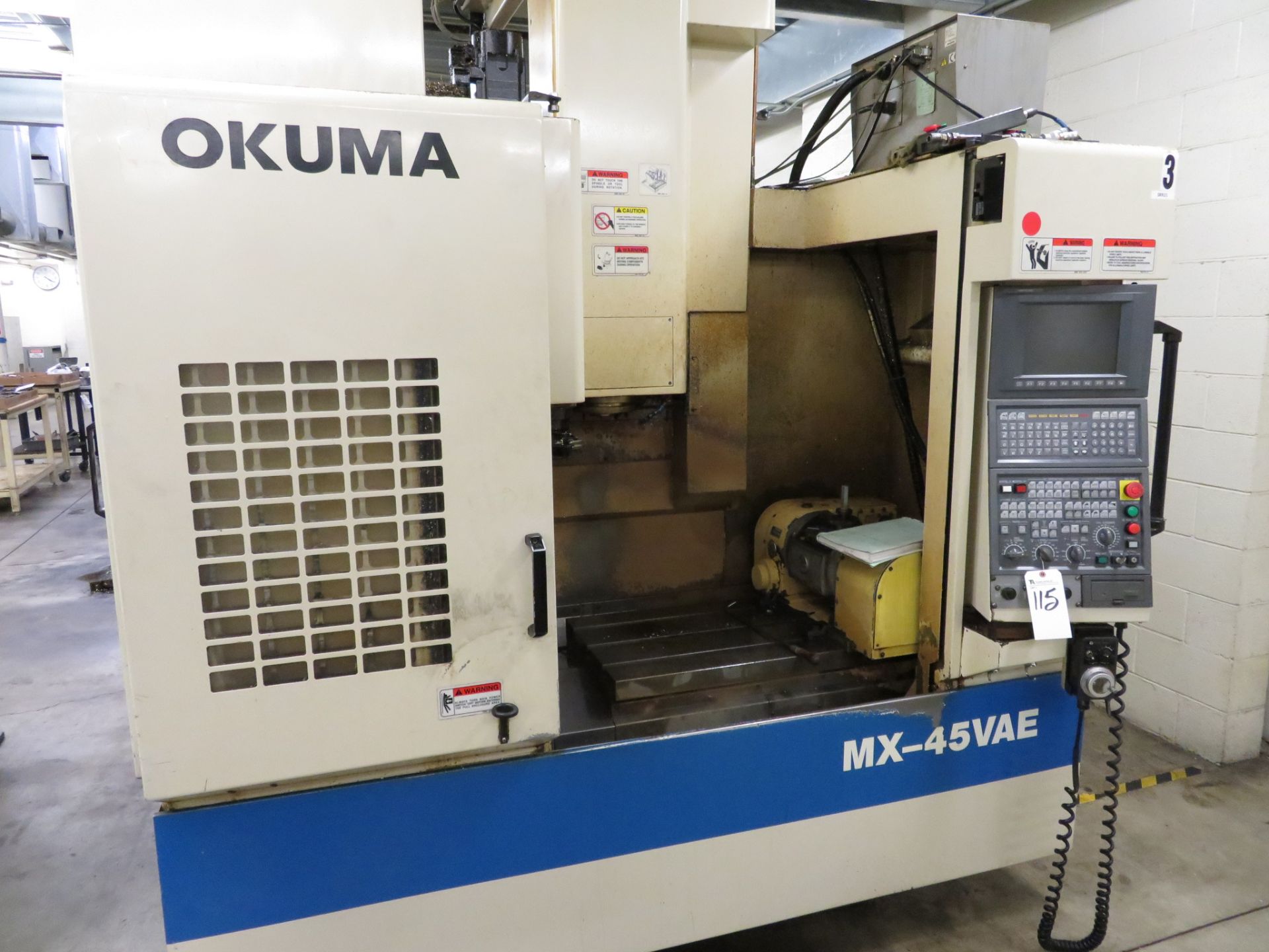 Okuma mod. MX-45VAE 5-Axis Vert. Machine Center OSP700M Controls, A.T.C, Trunion 2-Axis Indexers;