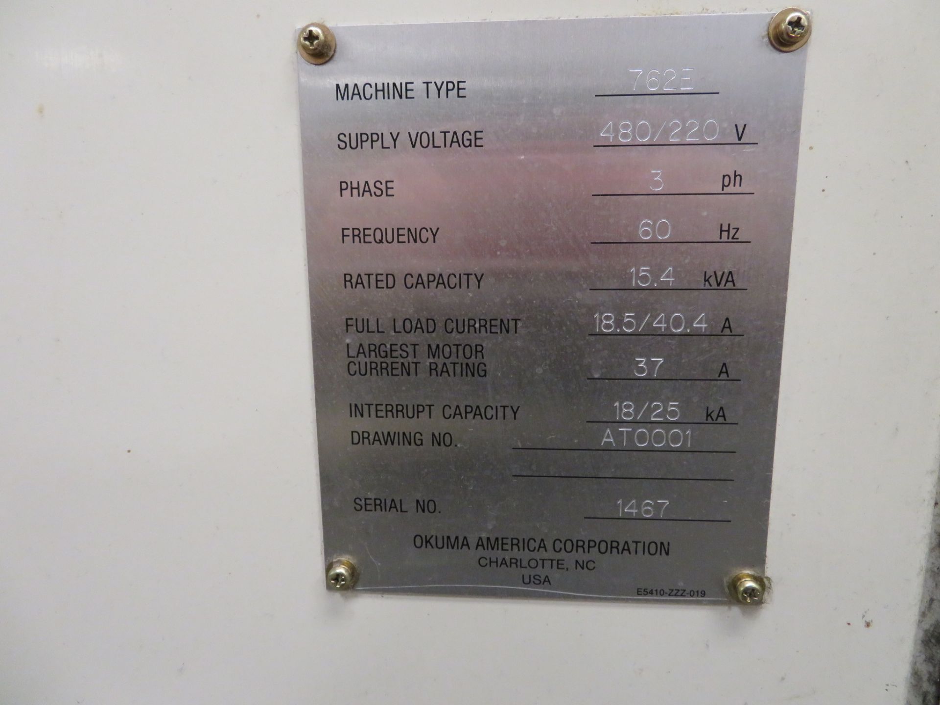 Okuma mod. Crown L1060 Type 762E CNC Turning Center, 12-Position Turret, Tailstock, 3-Jaw Chuck, - Image 4 of 4