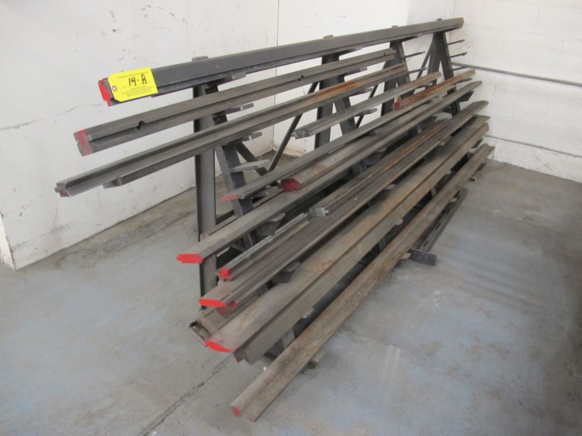 Rack w/ Assorted Press Brake Dies