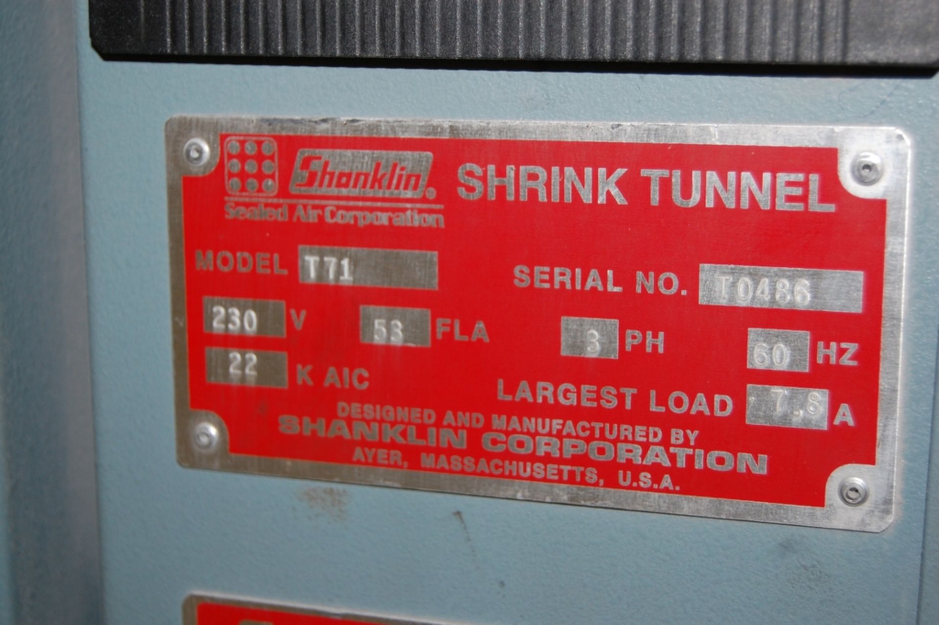 2004 Shanklin Model T-71 High Speed Dual Chamber Shrink Wrapper and Shrink Tunnel - Image 12 of 18