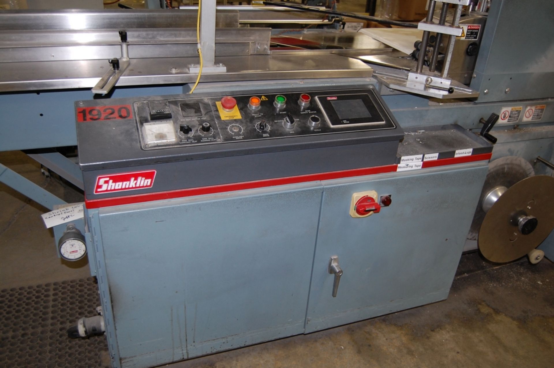 2002 Shanklin Model T-62 High Speed Dual Chamber Shrink Wrapper, Centerfolder and Shrink Tunnel - Image 4 of 12