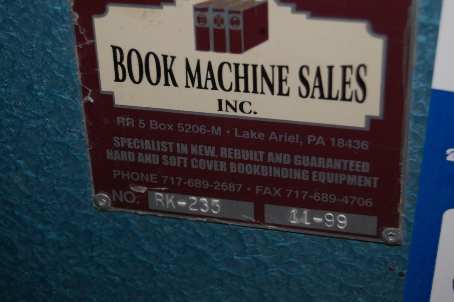 1999 Book Machine Sales RepKover Auto Fed Tape Binder - Image 6 of 6