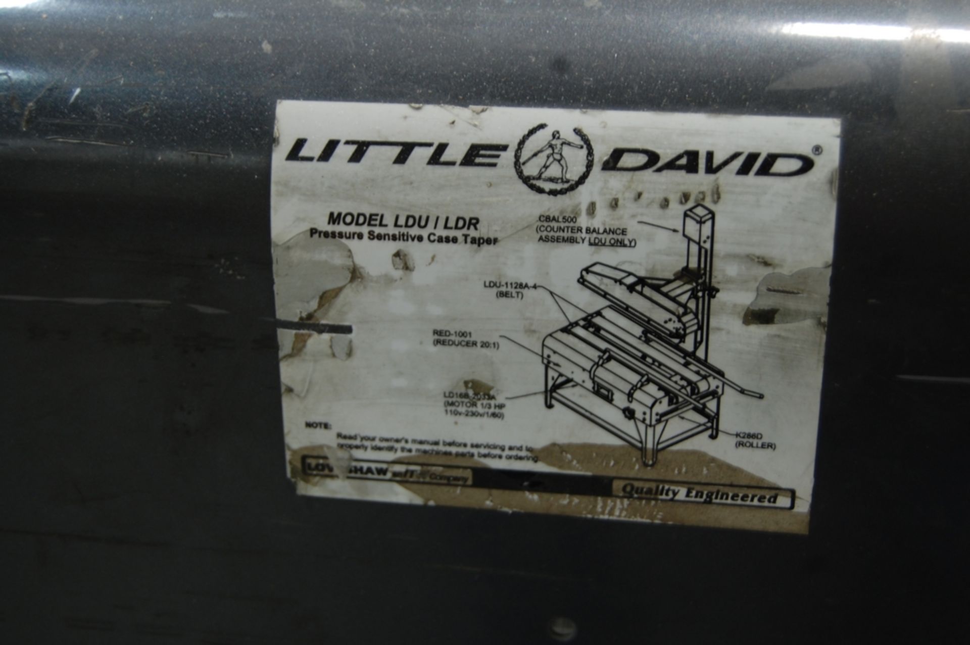 Loveshaw Model Little David LDUE/3 Uniform Pressure Sensitive Case Sealer - Image 7 of 10