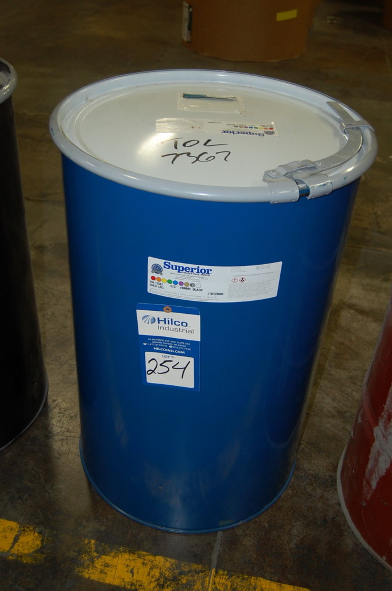 55-Gallon Drum with Superior Printing Inks Forms Black