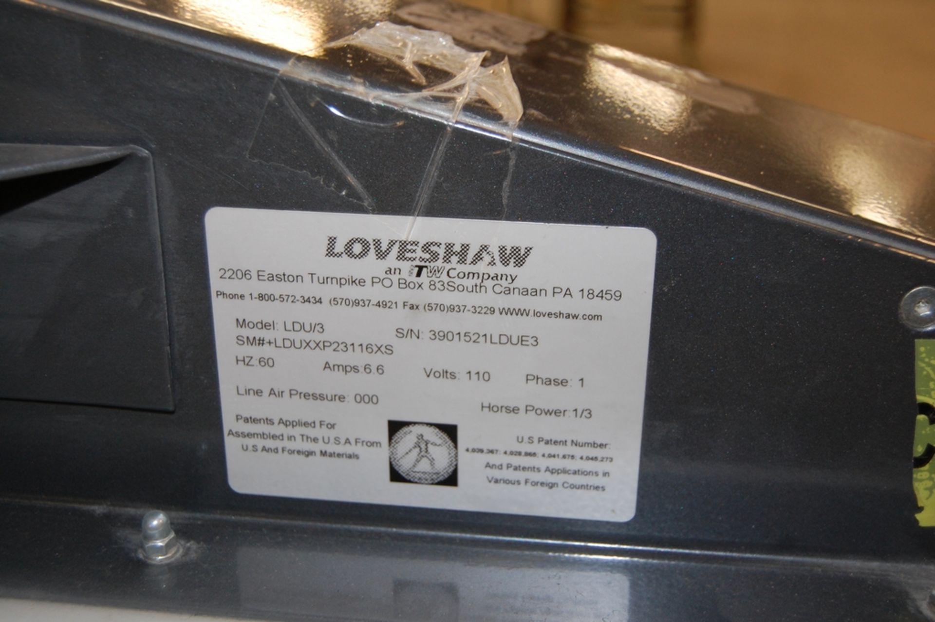 Loveshaw Model Little David LDU/3 Uniform Pressure Sensitive Case Sealer - Image 5 of 5