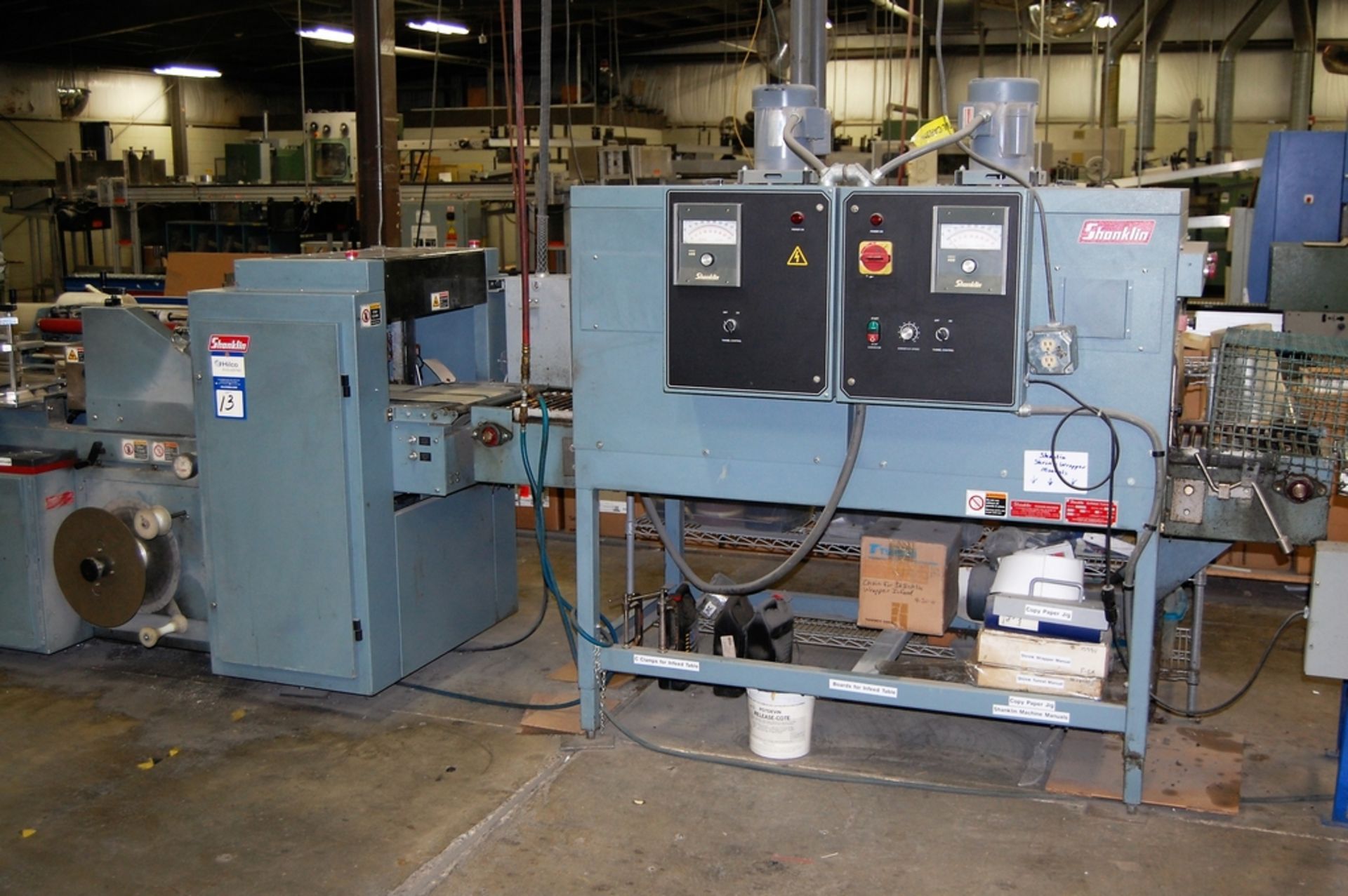 2002 Shanklin Model T-62 High Speed Dual Chamber Shrink Wrapper, Centerfolder and Shrink Tunnel - Image 3 of 12