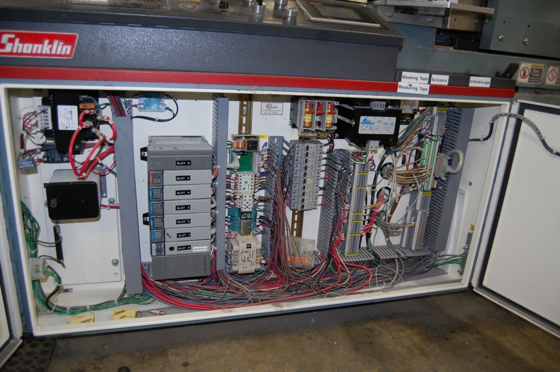 2002 Shanklin Model T-62 High Speed Dual Chamber Shrink Wrapper, Centerfolder and Shrink Tunnel - Image 5 of 12