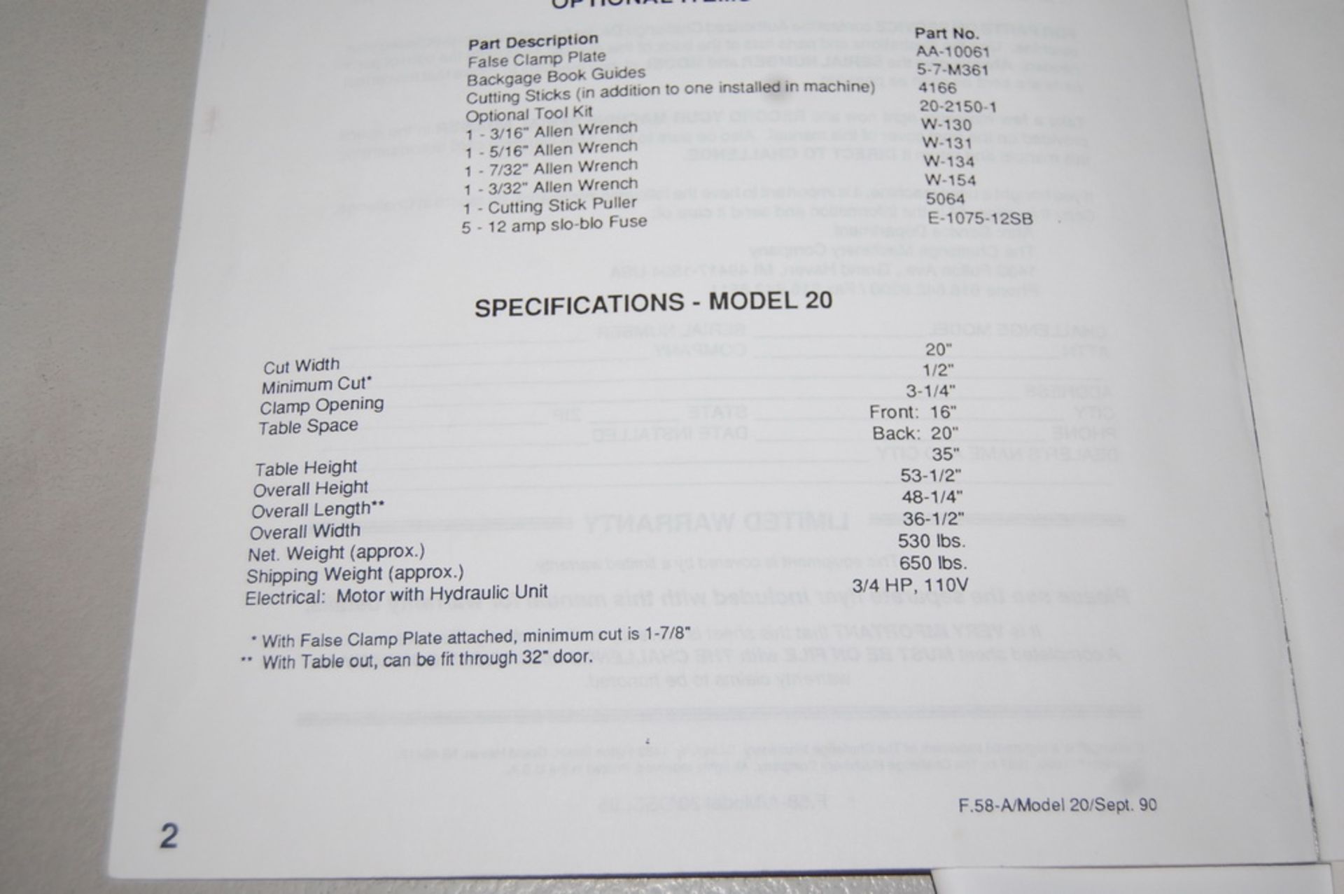 Challenge Model 20 Capacity 20" - Image 5 of 5