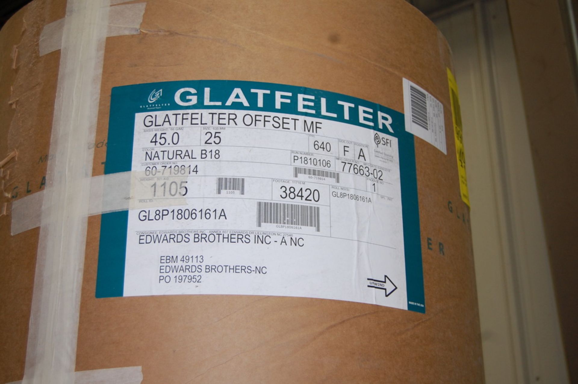 (27) Rolls - Glatfelter Paper - Image 9 of 14