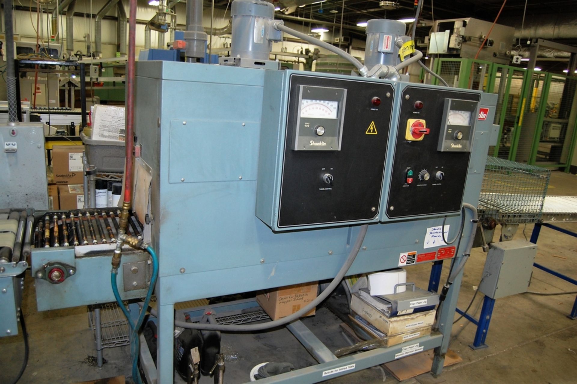 2002 Shanklin Model T-62 High Speed Dual Chamber Shrink Wrapper, Centerfolder and Shrink Tunnel - Image 7 of 12