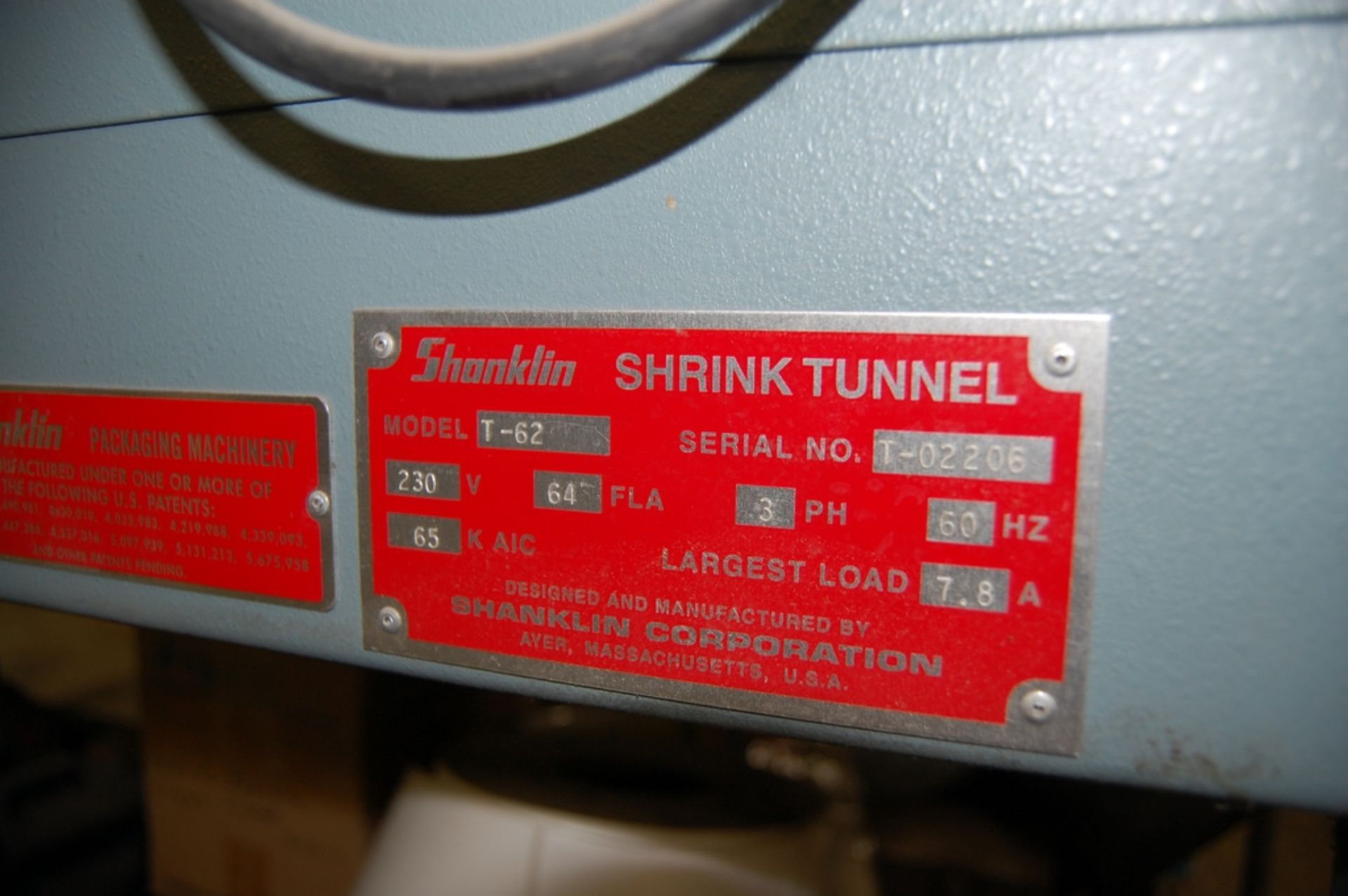 2002 Shanklin Model T-62 High Speed Dual Chamber Shrink Wrapper, Centerfolder and Shrink Tunnel - Image 8 of 12