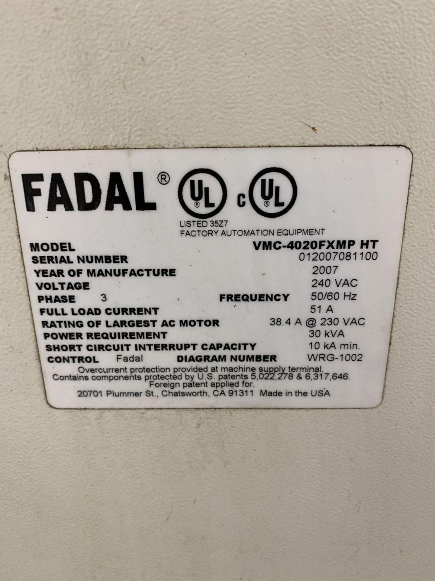 Fadal VMC-4020FXMP HT CNC Vertical Machining CenterFadal 4020 - Image 12 of 12