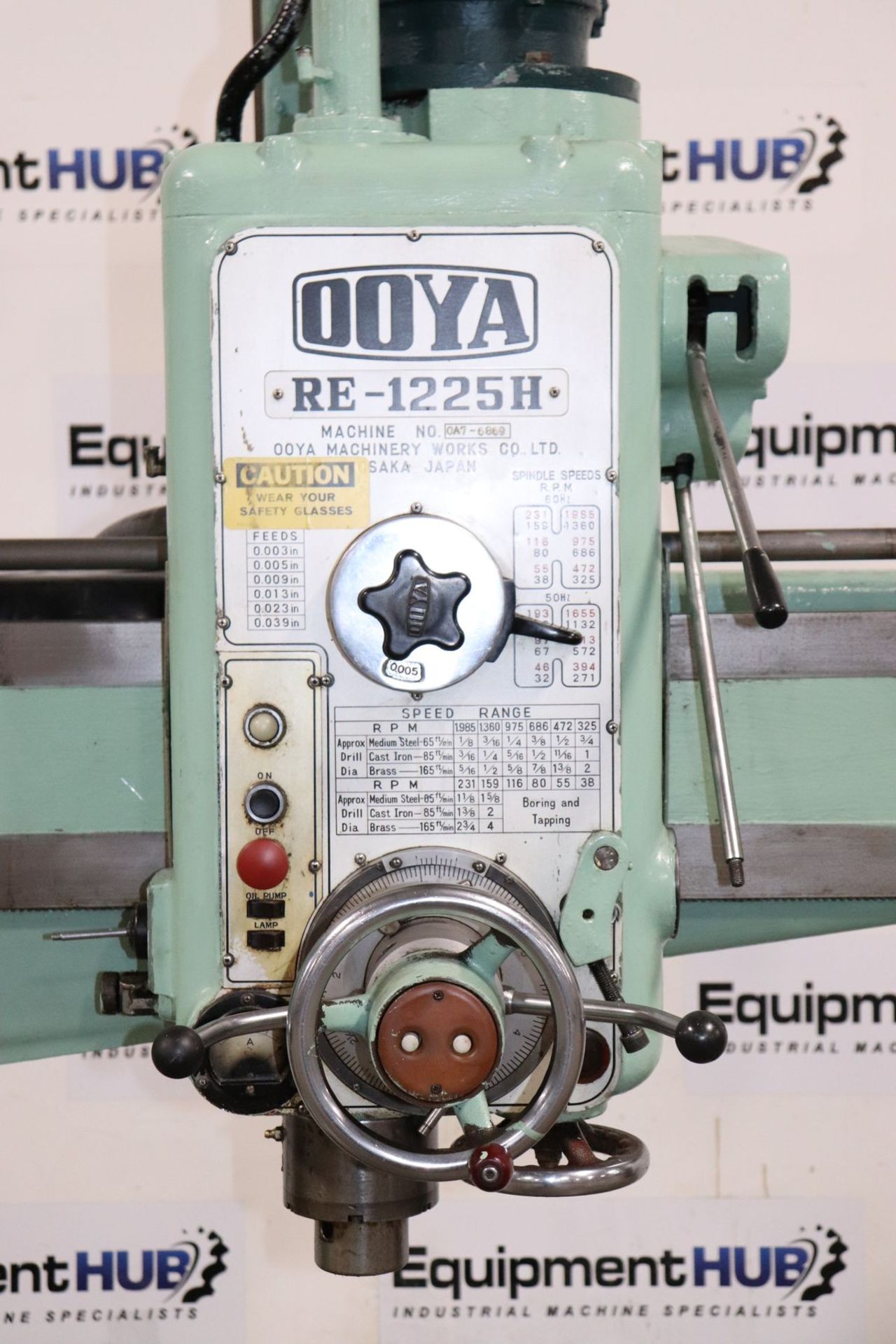 Ooya RE-1225H 4′ x 13″ Drilling & Tapping Radial Arm Drill - Image 5 of 11