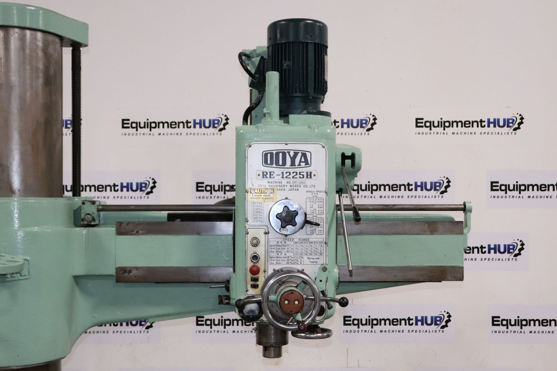 Ooya RE-1225H 4′ x 13″ Drilling & Tapping Radial Arm Drill - Image 4 of 11