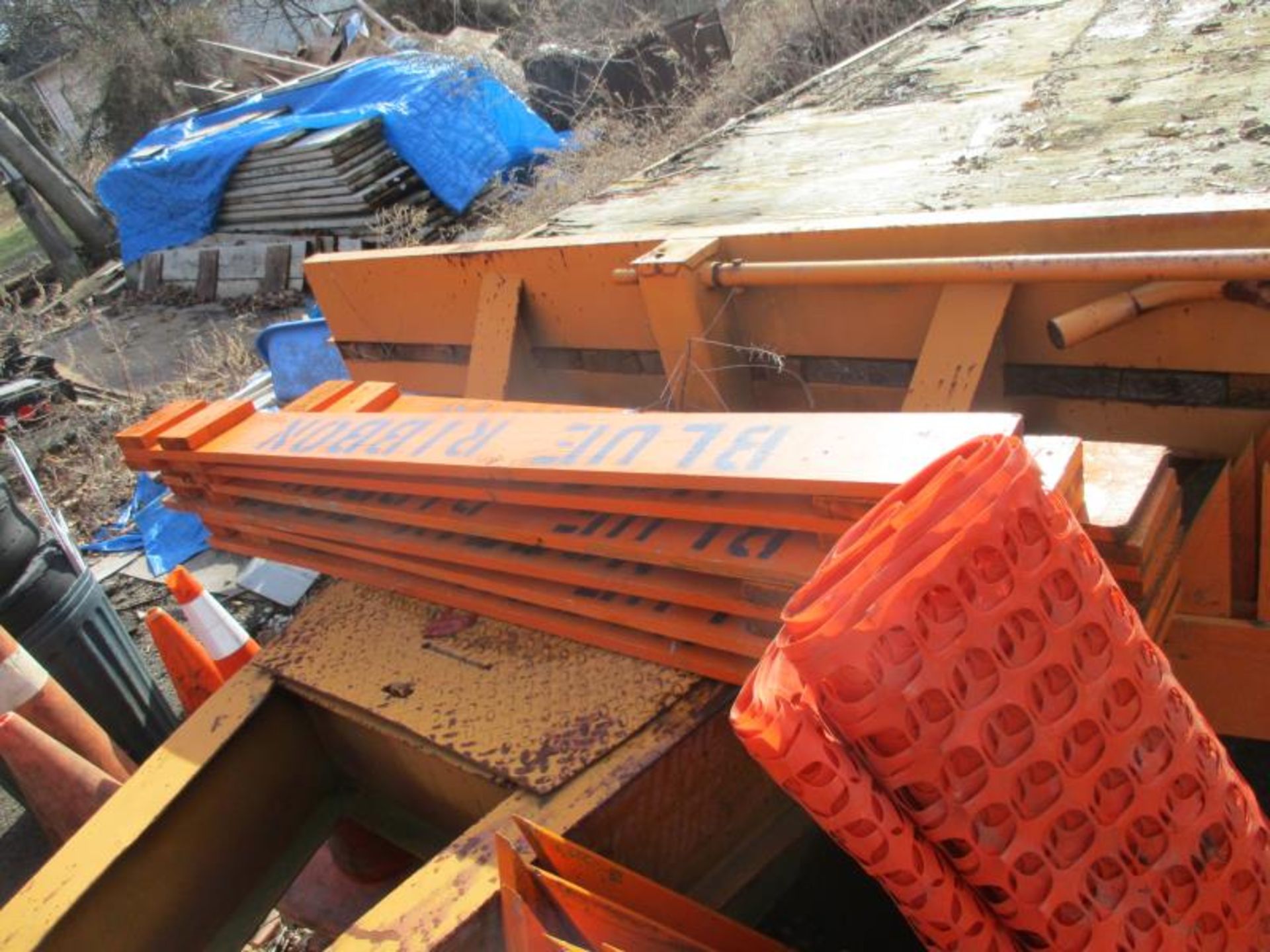 Orange Plastic Fence Roll & Road Barrier Horses - Image 2 of 3