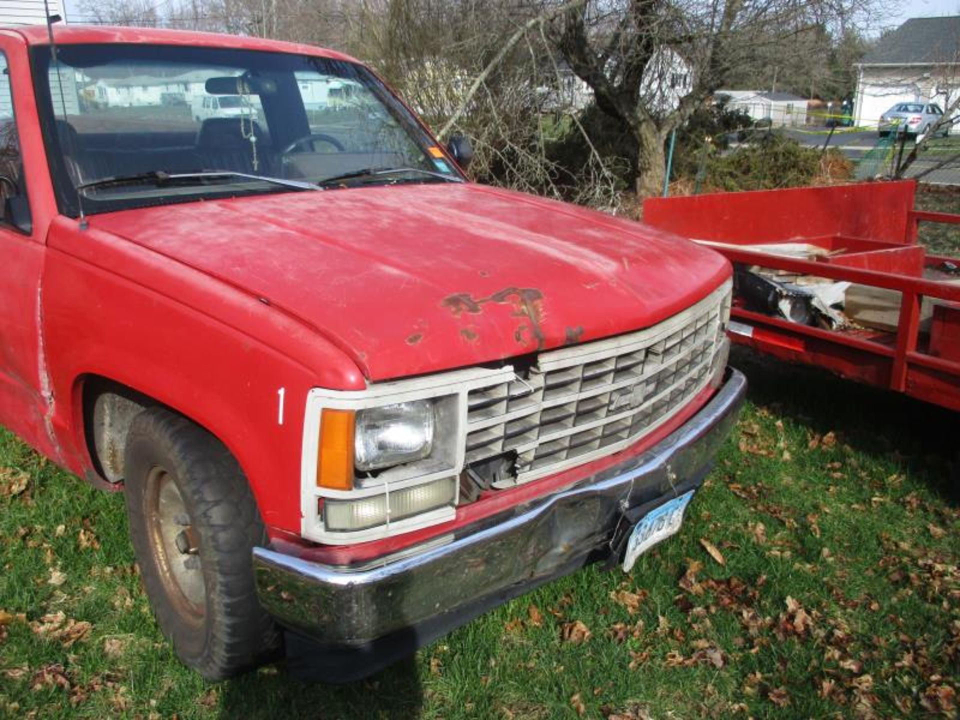 1992 Chevrolet Utility Body Pickup Truck Bad Transmission, Parts Vehicle, VIN: 1GCFC24HXNE21635 - Image 2 of 8