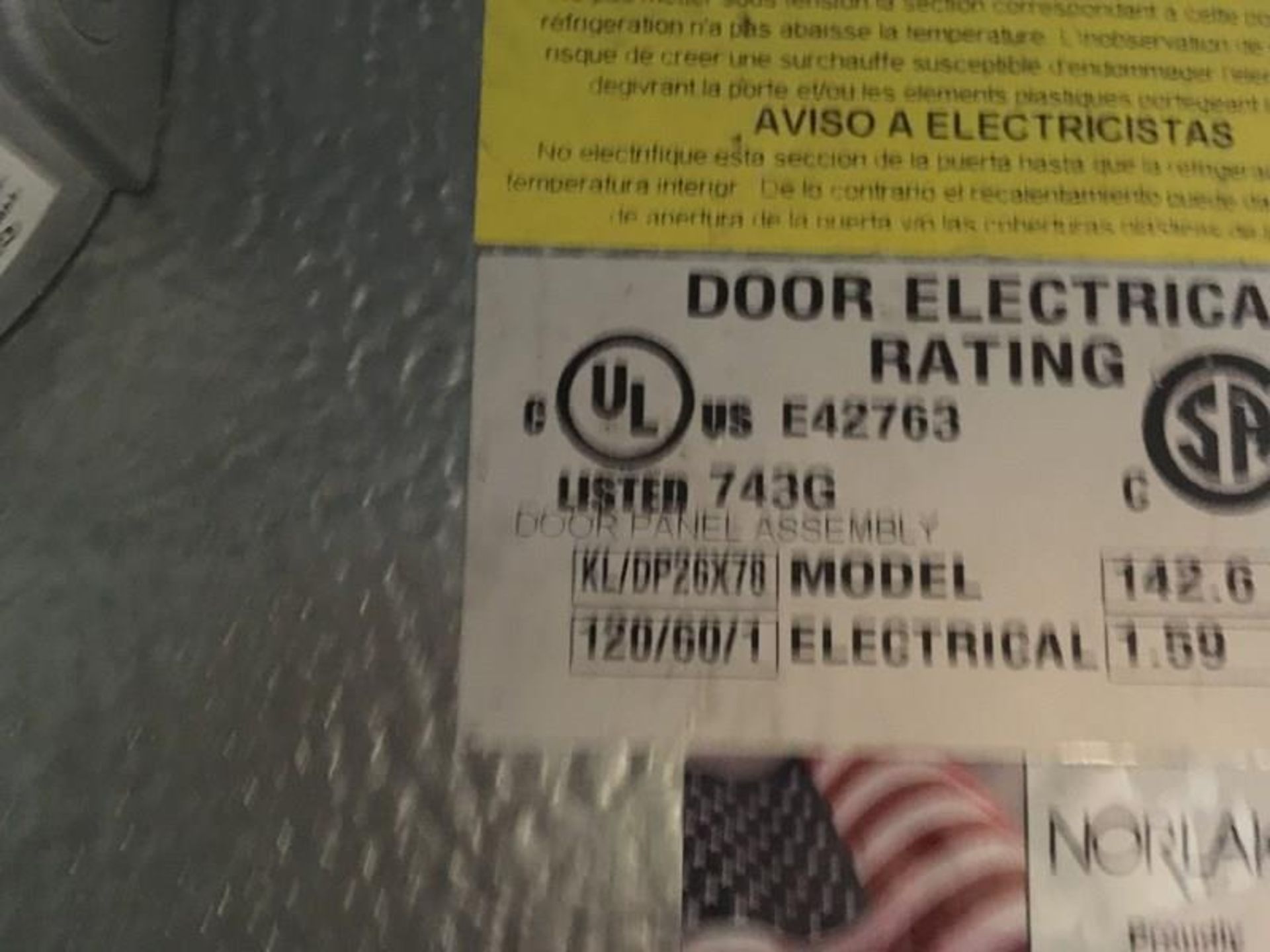 Walk-In Freezer by Norlake, 6' x 6' Walk-In Freezer by Norlake, Job Number: KL7756-CL-L/117222, - Image 5 of 11