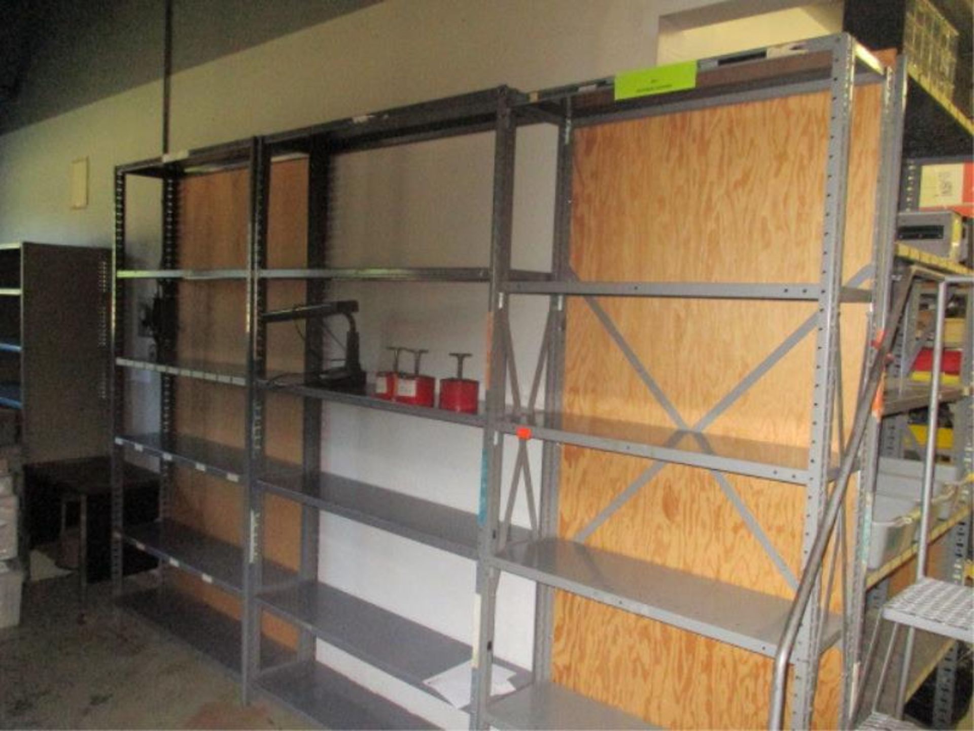 3 Section Grey Metal Shelving Unit