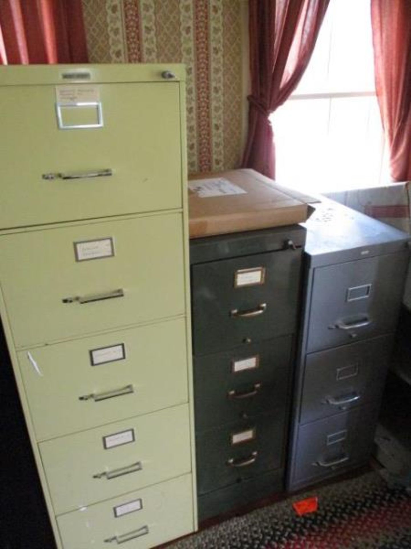 6 File Cabinets - (3) 4 drawer, (1) 5 drawer, (2) 3 drawer - Image 2 of 4