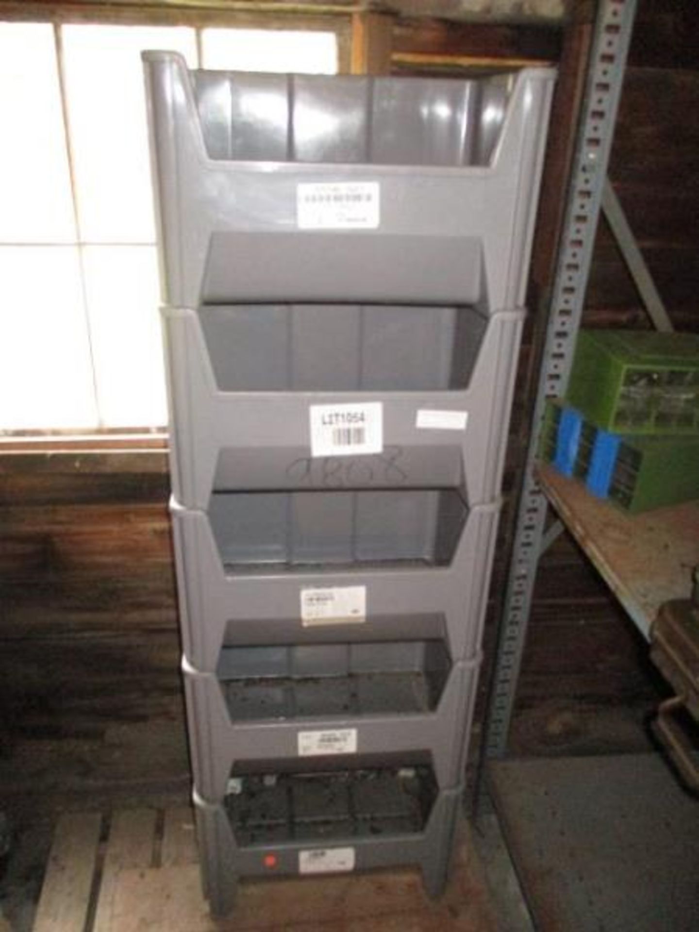 5 Stacking plastic tool bins