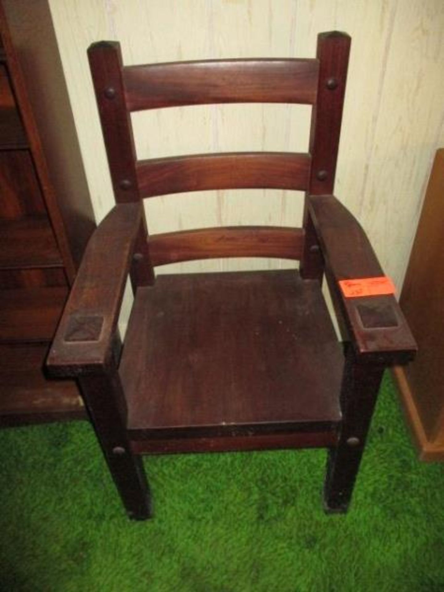 Mission style oak arm chair