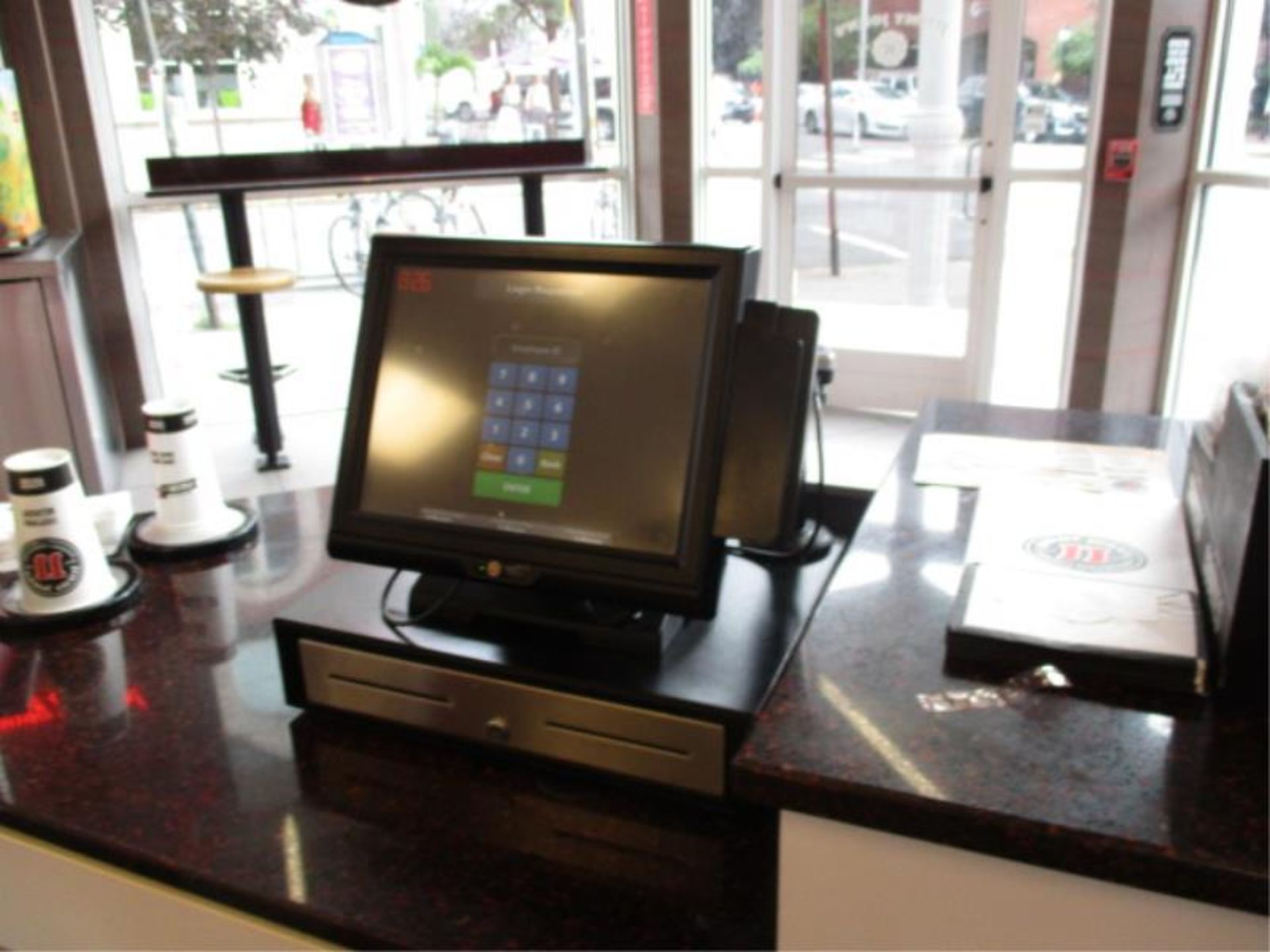 POS System by PDQ / Signature Systems, w/ (2) Touch Screen Counter Terminals, (2) Metal Cash - Image 6 of 8